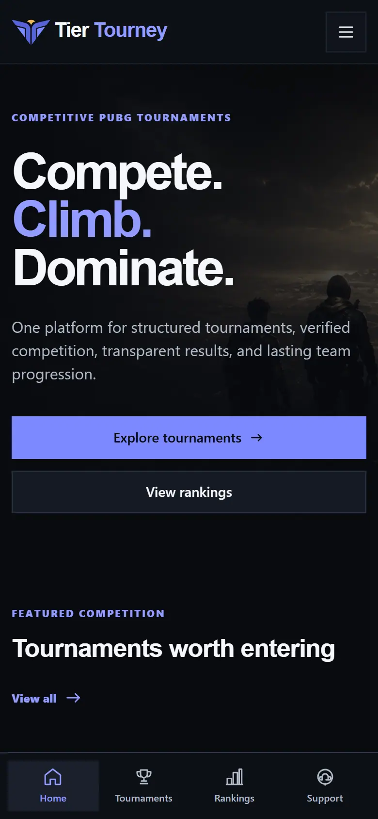 Mobile home - Tier Tourney screenshot