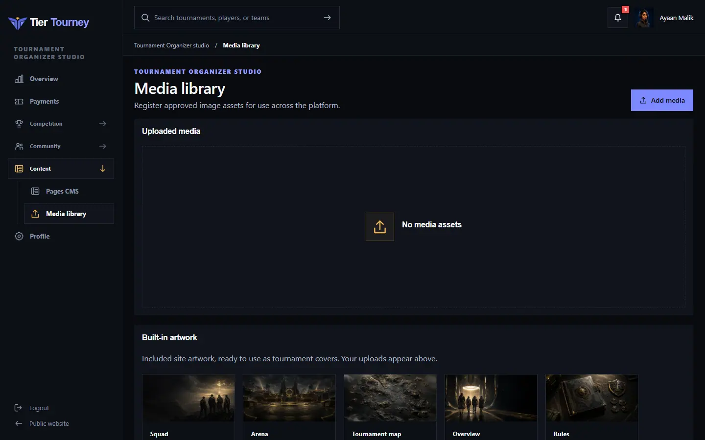 Media library - Tier Tourney screenshot