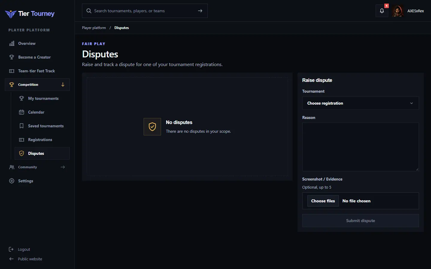 Disputes - Tier Tourney screenshot