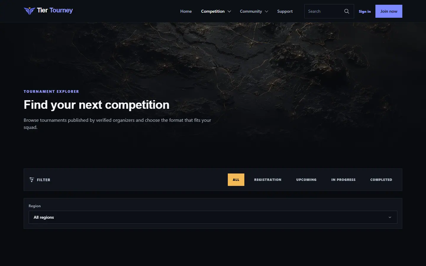 Tournament explorer - Tier Tourney screenshot